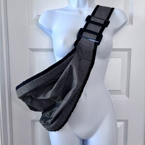 Stylish Gray Sling for Carrying Toddler